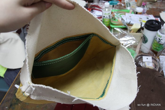 【手作皮革教學課程】帆布巧摺包