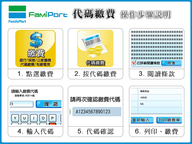 超商全家 famiport付款給印地安